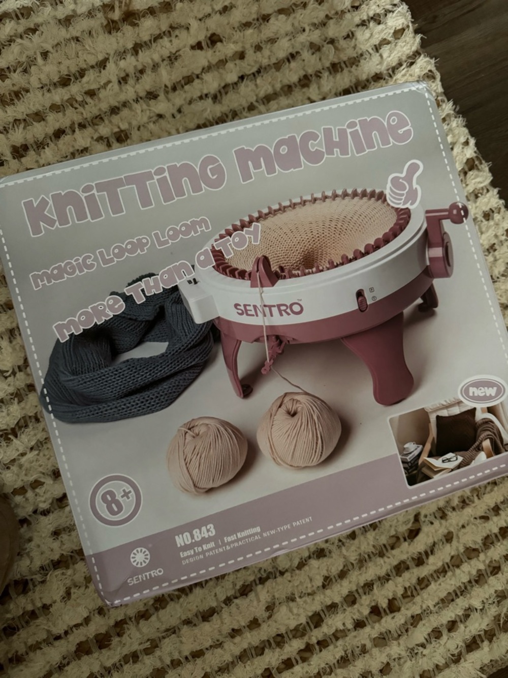 Sentro Pink Knitting Machine - Magic Loop Loom